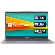 WIPEMIK 15.6 Inch Laptop Computer, 12GB LPDDR4X RAM Laptop 512GB NVMe SSD, Quad-Core N5095 Processor