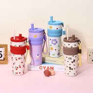 KIOSLAKU - Funpets Tumbler 710ml Stainless SUS 316 Cute Fun Plus Tumbler Drinking Bottle/ Stainless 