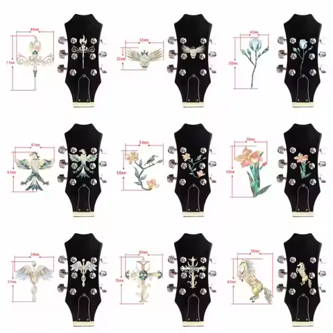PVC Guitar Head Sticker Novelty Personalise Guitar Panel Sticker Inlay Sticker DIY Guitar Headstock