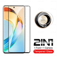2in1 Front Tempered Glass For Honor X9b 5G Lens Clear Screen Protector Honor X9c Honer X9c HonorX9 B