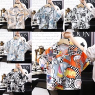 Summer Hawaii Casual Short Sleeve Shirt Boy Beach Shirt Kids Cartoon Cute Shirt