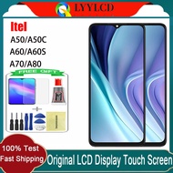 Original itel A50 A50C A60 A60s A70 A80 LCD Display Touch Screen Replacement