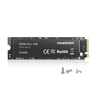 Vansuny 512GB NVMe M.2 Internal Solid State Drive PCle 3.0 TLC NVMe M.2 SSD 3D NAND NVMe M.2 2280 Sp