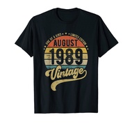 Reto Vintage 32nd Birthday, 32 years old Born in August 1989 T-Shirt