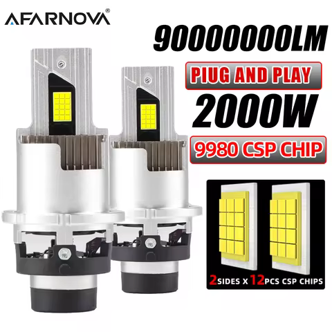 New Upgrade D2S D4S Led Car Headlights Bulb D2R D4R LED Car Light High Power 2000W Plug And Play 998