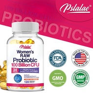 Pslalae 100 Billion CFU, Women's Probiotic, Men's and Women's Adult Probiotic, Complete Shelf Probiotic Supplement with Prebiotics and Digestive Enzymes