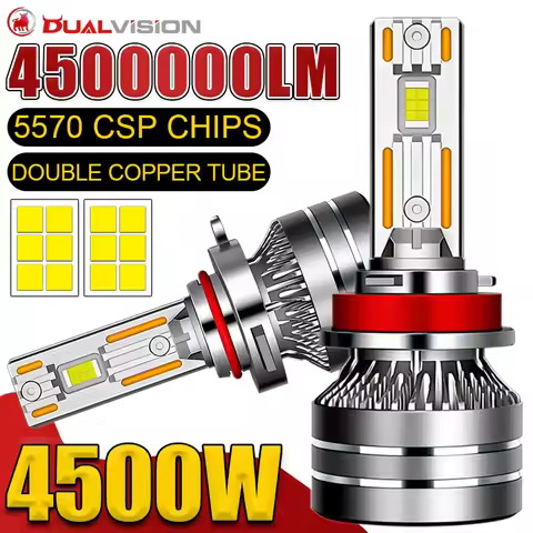 K5C H7 LED 4500W 4500000LM Headlights Canbus H1 H4 H11 H3 9012 HIR2 H8 H9 9005 9006 HB3 HB4 High Pow