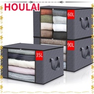 HOULAI Foldable Storage Box, Dustproof 35L/60L/90L Clothes Storage Bins, High-capacity With Lids Non