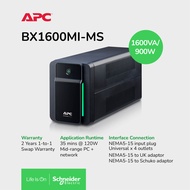 APC Back-UPS 1600VA 230V AVR Universal Sockets BX1600MI-MS - Black