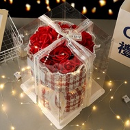 romantic everlasting flower gift box with LED light
