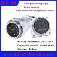 WS48 aviation plug socket 5-7-20-27-38-42 core industrial connector circuit parts household applianc
