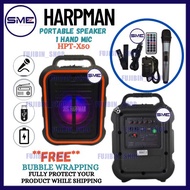 [FREE BUBBLE WRAPPING] HARPMAN X50 Portable Speaker (1.H.H / Bluetooth / USB / LED)