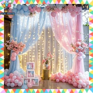 3m x 3m White Sheer Tulle Backdrop Curtain for Wedding Birthday Party Indoor Outdoor Decoration