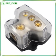 [Wishshopelxn]  Distributor Block, 1x 0 Gauge in 3x 4 Gauge Out, for Car Audio  Splitter.