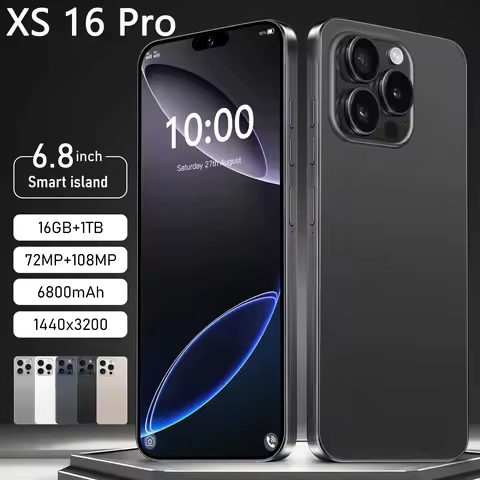 XS16 Pro NEW 2025 HOT 6.8HD Original Smart Dual Card 6800mAh Battery Global Edition Facial Recogniti