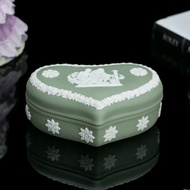 英國製 Wedgwood 碧玉浮雕 愛心首飾盒 陶瓷手錶飾品收納盒