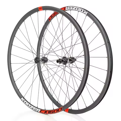 Koozer CX1600 Road Gravel CX Disc Brake Bicycle Wheel set 700C 5x100 5x135 QR 12x100 12x142 HGR XDR 