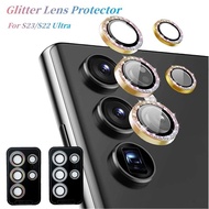 Diamond Glitter Phone Camera Lens Protector for Samsung Galaxy S24 S23 Ultra S24+ Plus Metal Lens Ri
