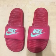 Nike 桃紅色螢光綠pink green 拖鞋slipper 343881-634