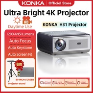 【Konka】H31 4K Projector 1200 ANSI Lumens Ultra Bright Projector For Daytime use 1200ANSI High Bright