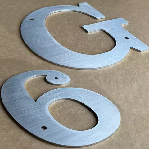 127mm Stainless Steel Floating House Numbers Letters Outdoor Metal Home Address Sign Plates 5 in Wal