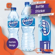 bottle sticker / doorgift bottle / custom sticker printing / sticker printing / water bottle sticker