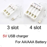 Universal USB Output Battery Charger 3/4 Slot Adapter For AA/AAA Battery Rechargeable Quick Charge B
