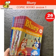 (In Stock) หนังสือการ์ตูนภาษาอังกฤษ  Bluey Comic books season 1 จำนวน 26 เล่ม