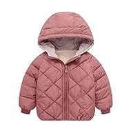 Children's Quilted Jacket: Outerwear Teddy Fleece Jacket Girls Boys: Hooded Quilted Jacket Kids Winter Coats Kids Jacket Girls: Quilted Jacket Thickened Outdoor Jacket