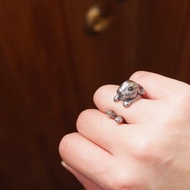 圓潤臉頰兔戒指 - 侏儒兔