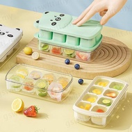 GSWLTT Ice Cube Mold, Mini 8 Cubes Each Ice Cube Trays,  Easy Release with Lid Freezer Storage Box K