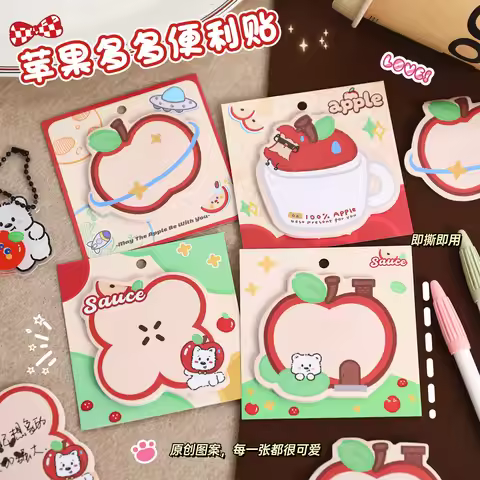 Apple Sticky Note Sticker Multi-functional Cute Creative Message Note Office Note N Times Sticker Pr
