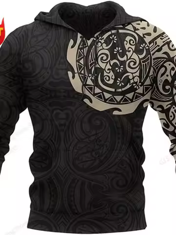 Vintage Viking Tattoo 3d Print Hoodies Men Women Fashion Harajuku Hoodie Sweatshit Y2k Coat Women Sw