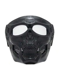 1入組機車面具全臉戰術面具，適用於 CS 遊戲、射擊、RPG、萬聖節恐怖面具、越野機車護目鏡、ATV、越野、男女騎士護目鏡