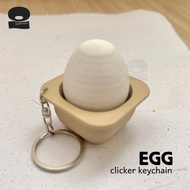 GANTUNGAN Egg Clicker Keychain I Keychain Fidget Clicker Egg/Telor - Egg Fidget Clicker Keychain