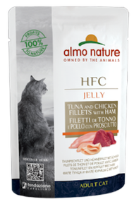 almo nature - HFC 吞拿魚,雞柳,火腿上湯啫喱 成貓濕糧(55g) 126174