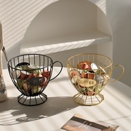 Nordic Style Light Luxury Snacks Candy Storage Rack Coffee Shop Table Display Rack Home Coffee Capsu