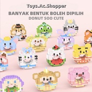 Lele Building Block Nano Bricks Cute Cartoon 5mm 8mm 14 y 24 Donut W2602 Ready Stock in Malaysia
