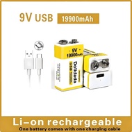 Hot-selling 9V Battery 19900mAh Lithium-Ion Rechargeable Battery Type-C Battery 9v USB Lithium Batte