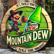 Lighting & Décor Wall Décor 1pc Retro Mountain Dew Vintage Metal Sign Arte De Pared Redondo De Alum