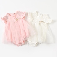 Baby Girl Romper Dress Newborn Short Sleeve Autumn Cotton Clothes