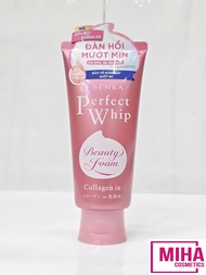 Sữa Rửa Mặt SENKA Perfect Whip Collagen Màu Hồng 120g Nhật Bản