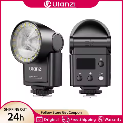 Ulanzi F16R Camera Flash LED Light GN16 2500-6500K for Canon R50 R10 Sony ZVE10 Nikon Fuji Flashligh