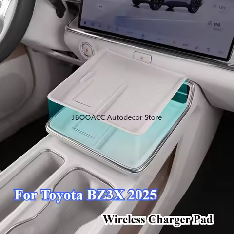 For Toyota BZ3X 2025 Car Center Console Anti-Slip Mat Wireless Charger Soft Silicone Pad Phone Holde