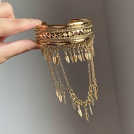 Medieval vintage Metallic Tassel Arm Ring Bohemian Ancient Greece Exotic Bracelet Travel Accessories
