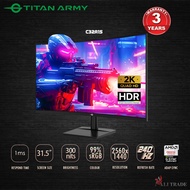 TITAN ARMY 32" 1500R Curved QHD 240Hz/260Hz 1MS HDR10 99%sRGB HDMI2.1 Gaming Monitor (C32A1S)