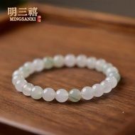 翠手串 女男金絲玉手串 白玉翡翠綠玉石珠子串珠手鏈