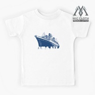 Titanic Sinking Vintage Poster Cruise Ship Atlantic Ocean Voyage Kids T-Shirt - Unisex 553