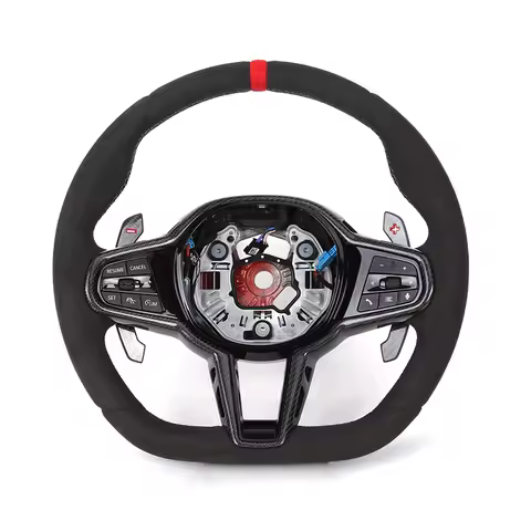 Full Alcantara LCI Steering Wheel for BMW G01 X5 G05 G20 G22 G30 M2 G87 M3 G80 M4 G82 G42 M5 F90 F80