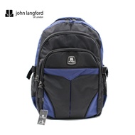 [SHOPEE EXCLUSIVE] John Langford of London Men's Canvas Laptop Bag Backpack - Blue JLZ141N1